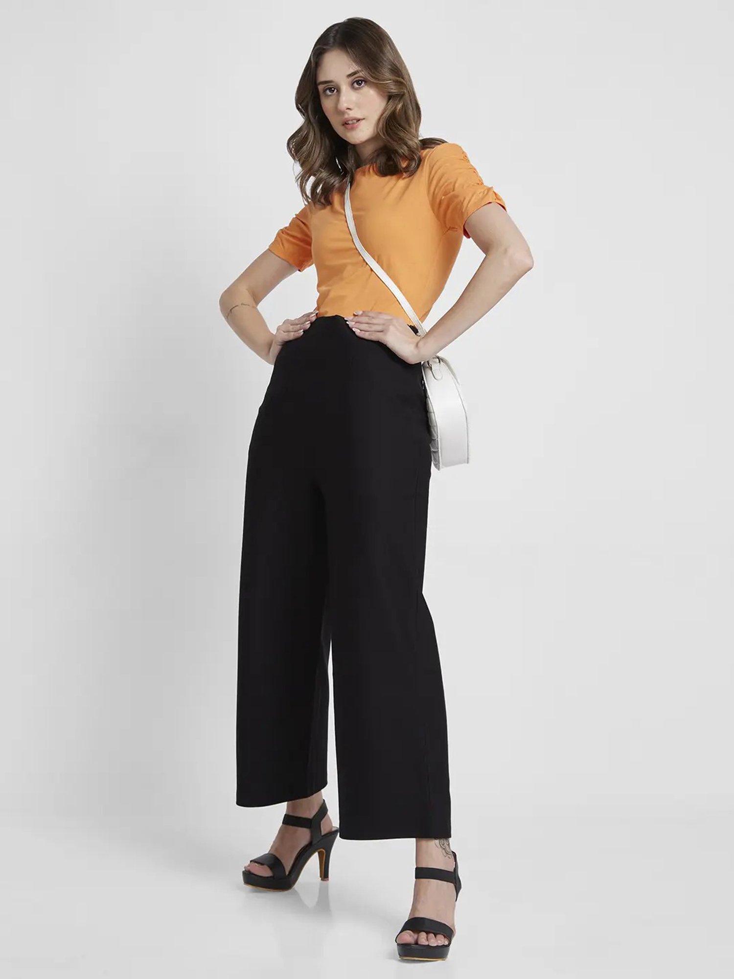 Spykar Orange Slim Fit Top