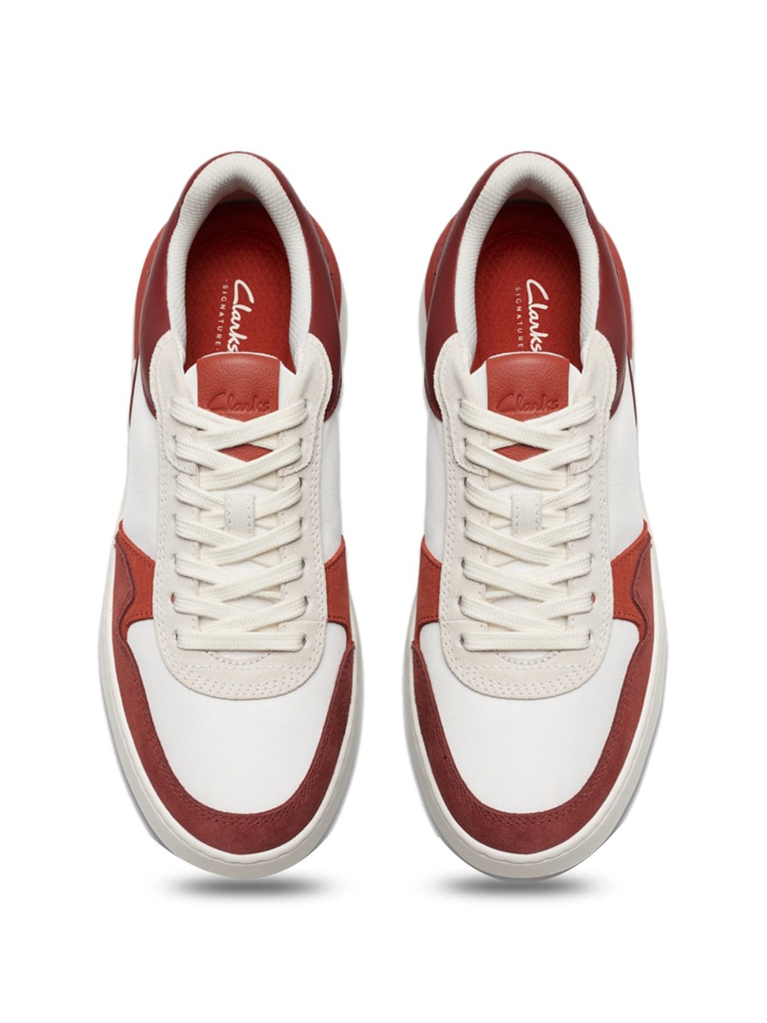 Clarks Men's CourtLite Race Rust Casual Sneakers