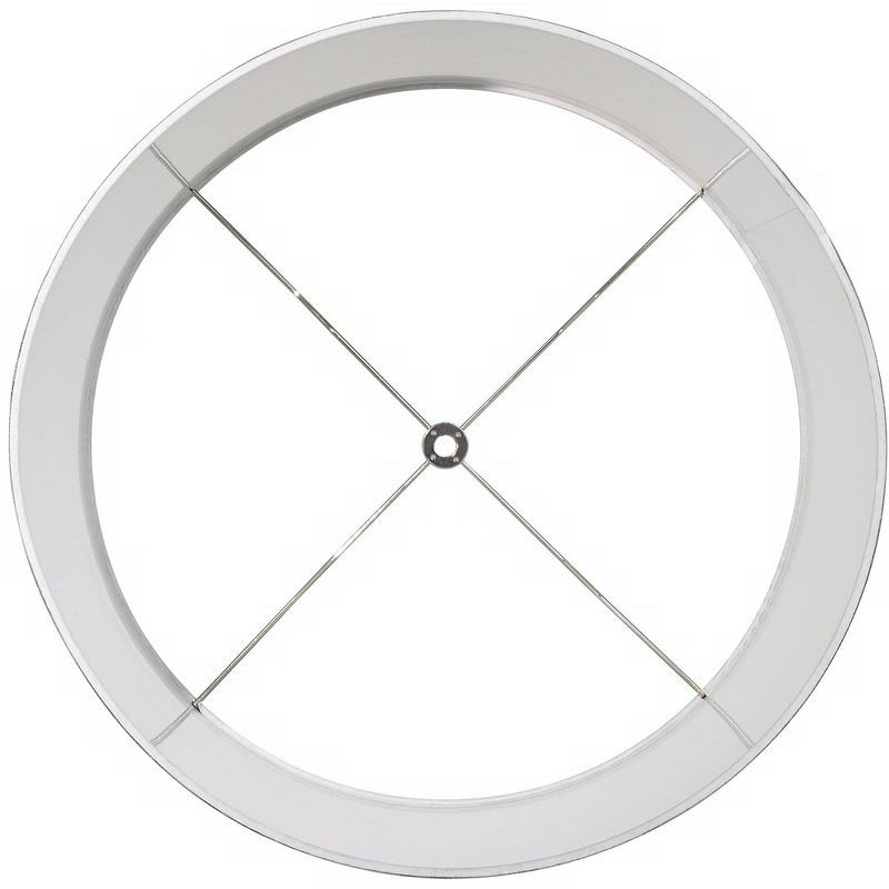 Springcrest Off-White White Drum Lamp Shade Modern Silver Circles 15x16x11 - Spider