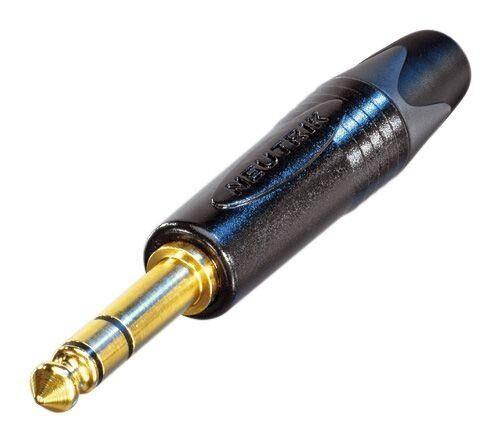 Neutrik - NP3X-B - Professional Plug 1/4" Stereo - Black/Gold