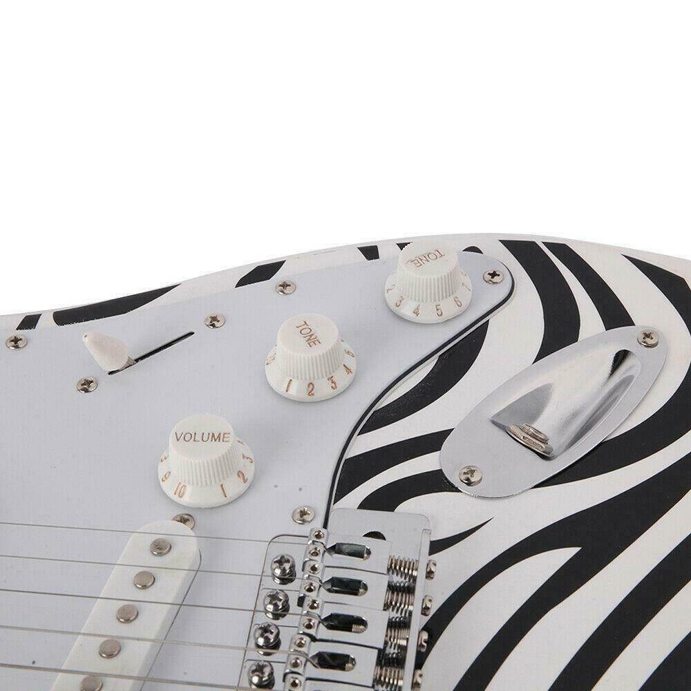 New GST-E 22-fret Rosewood Fingerboard Zebra Stripes Electric Guitar Set