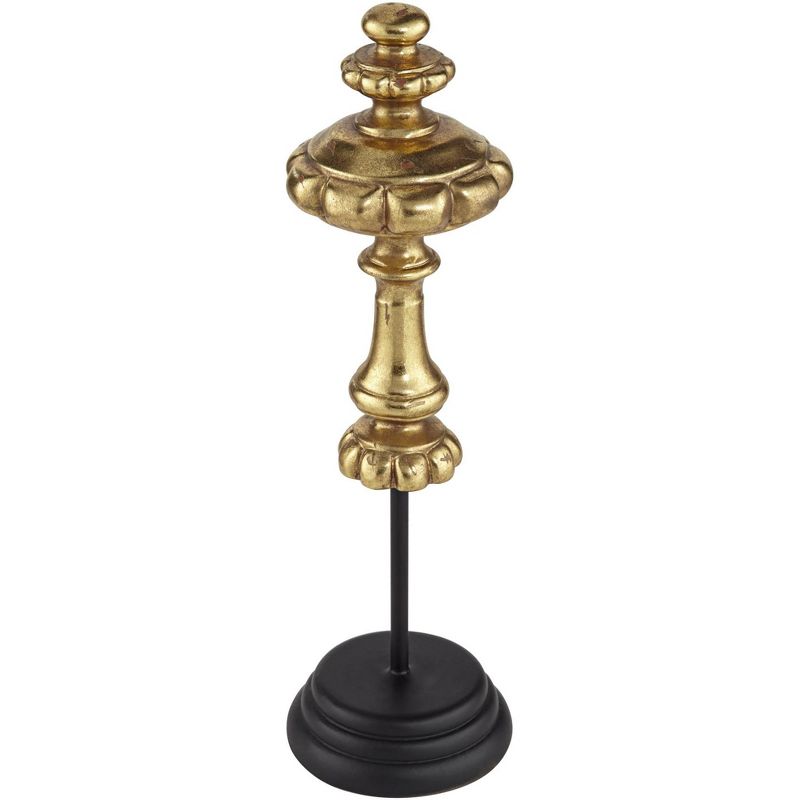 Kensington Hill Charlotta 13 1/2" High Matte Gold Finish Traditional Finial Statue