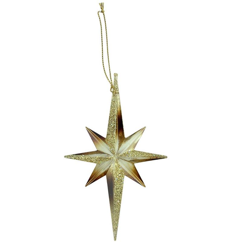 Roman 5" Copper Moravian Star Christmas Ornament - Green/Brown