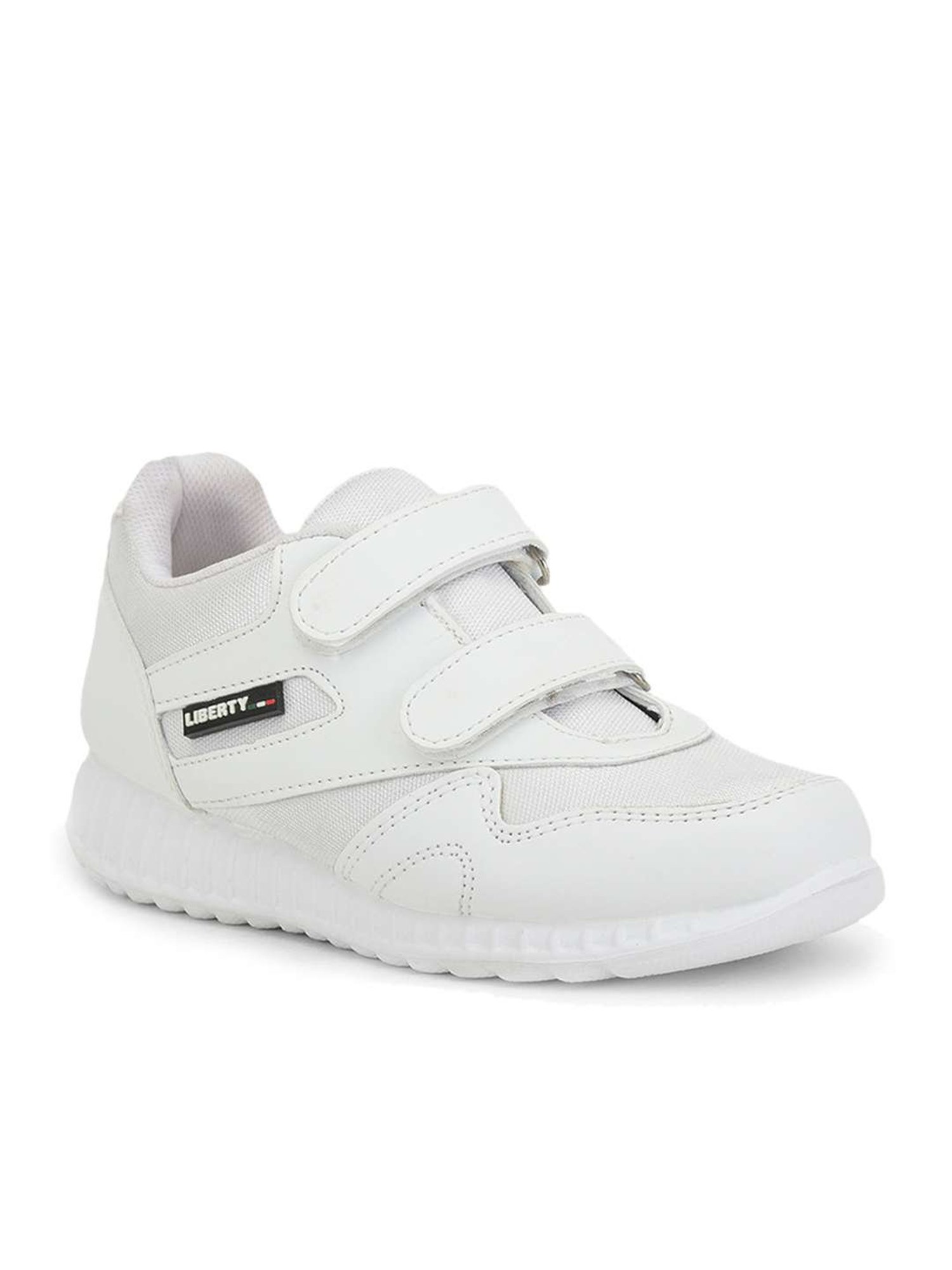 Force 10 By Liberty Kids White School Shoes