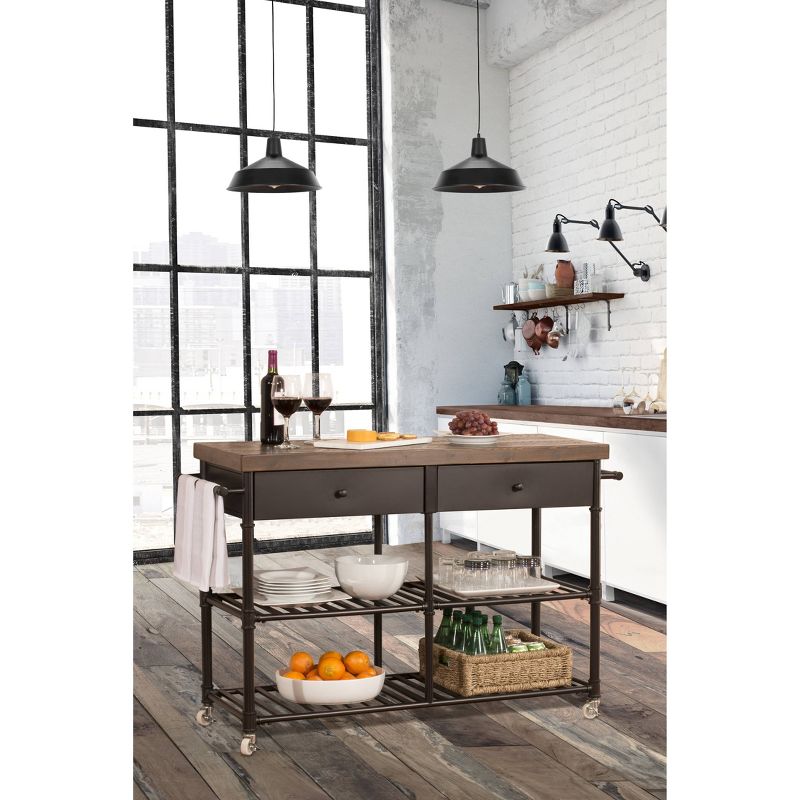 Casselberry Kitchen Cart Brown/Walnut - Hillsdale Furniture