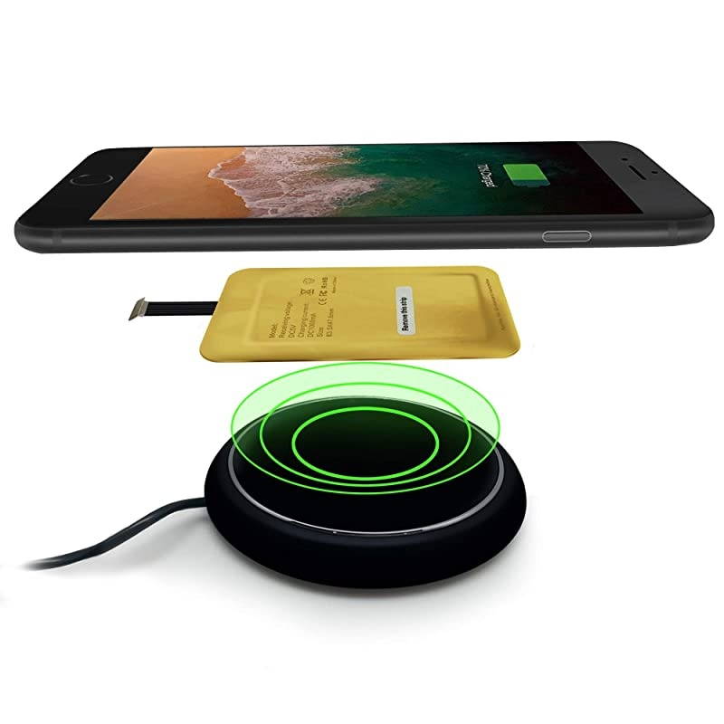 Receiver for IPhone 5- 5c- SE- 6- 6 Plus- 7- 7 Plus- IPhone Wireless Receiver- Receiver- Charging Receiver - Wireless Receiver IPhone- Wireless Charging Adapter