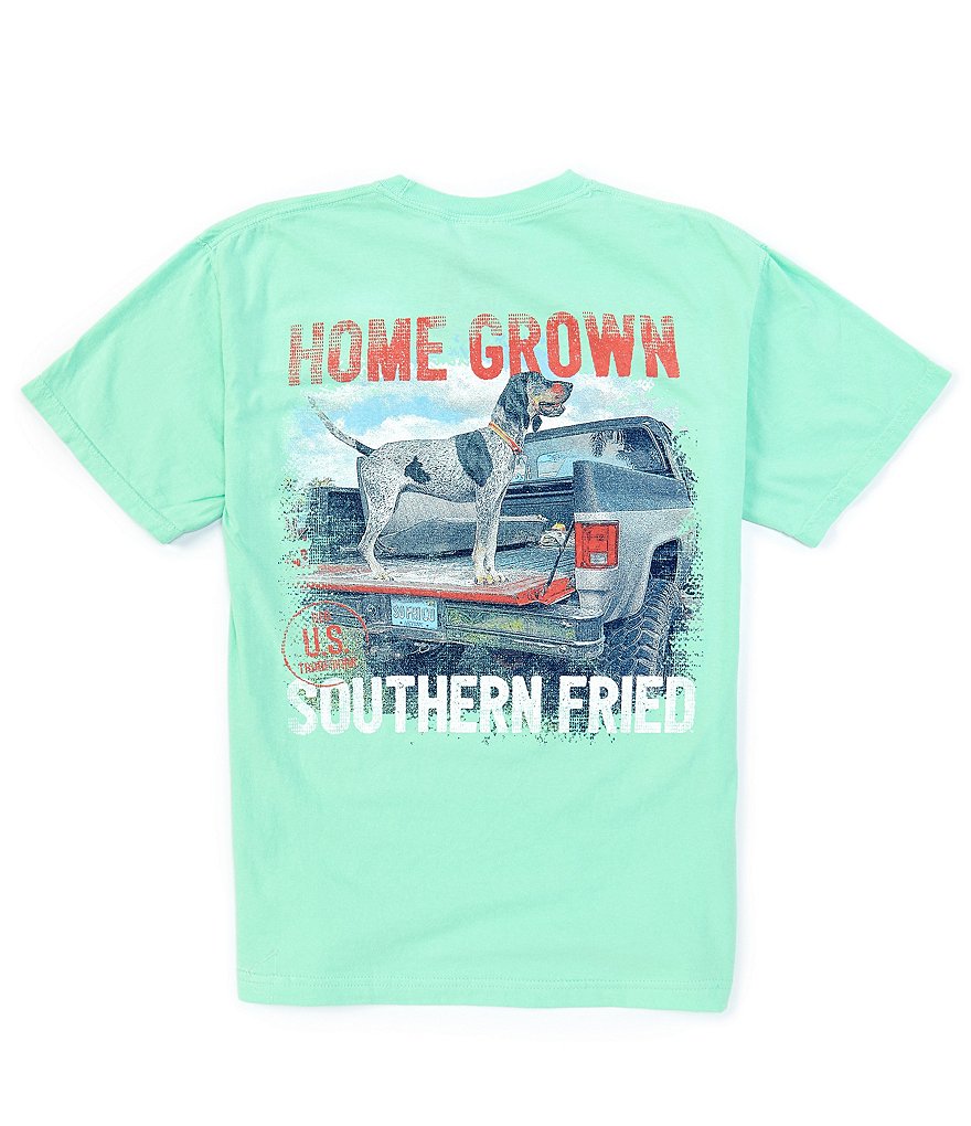 Southern Fried Cotton Men's May's Truck Short-Sleeve Pocket Graphic Tee