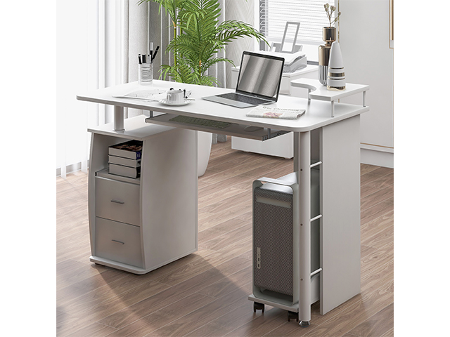 Home Office Computer Desk Gaming Desk Home Office Desk Computer Desk Study Workstation Furniture Table with Keyboard Tray and Drawers ,Black,GT39