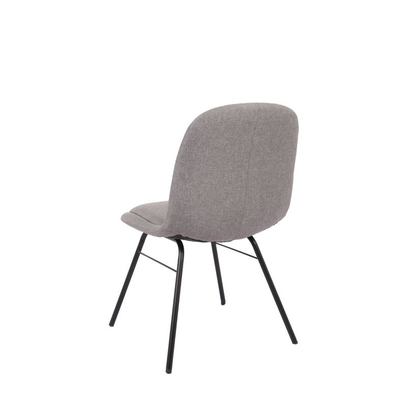 Modern Anywhere Chair with Metal Legs Charcoal Gray - WOVENBYRD
