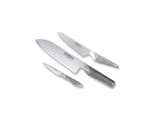 Global 3 Piece Santoku Knife Set