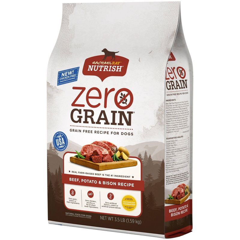 Rachael Ray Nutrish Zero Grain Beef, Potato & Bison Recipe Dry Dog Food - 3.5lbs