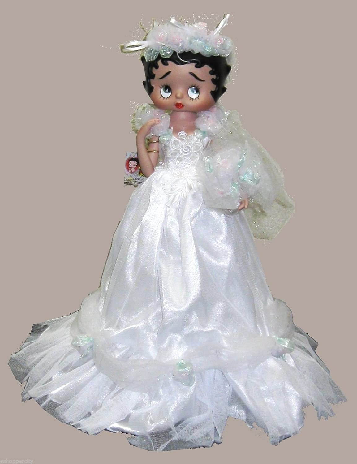 16" Porcelain Betty Boop Bridal Lamp with Light Bulb