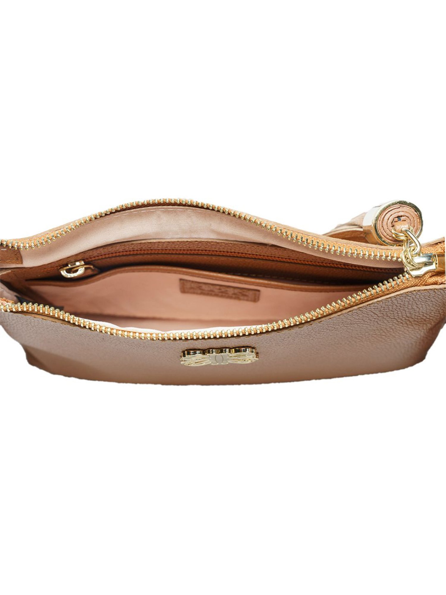 RI2K London Taupe Leather Medium Cross Body Bag