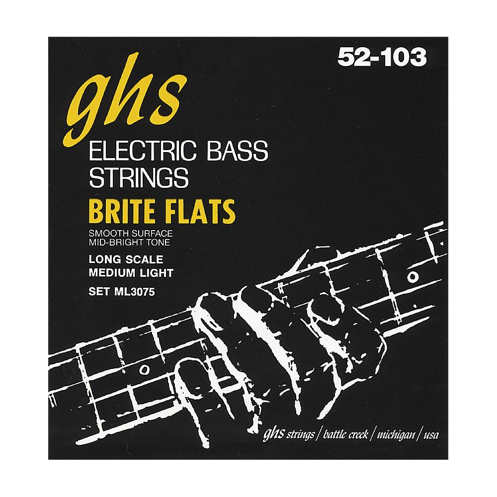 GHS ML3075 Brite Flats Flatwound Electric Bass Strings
