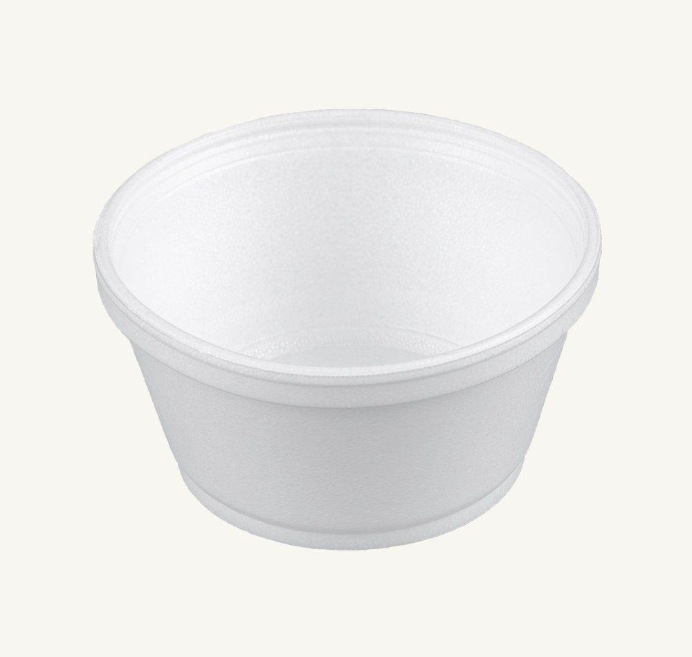 Dart 8SJ20, 8-Oz White Foam Food Container with Vented Lid, CASE OF 100