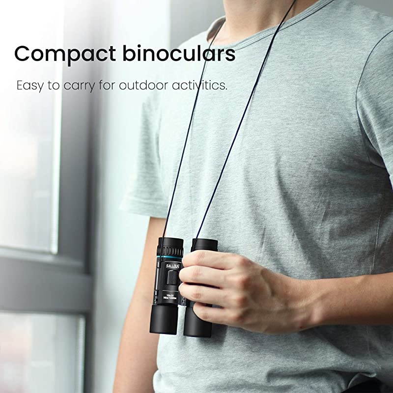 10x25 Compact Binoculars, Small Binoculars for Kids Adults, Lightweight Binoculars for Bird Watching, High Powered Folding Binoculars Opera Glasses for Hunting Travel Concerts Shows