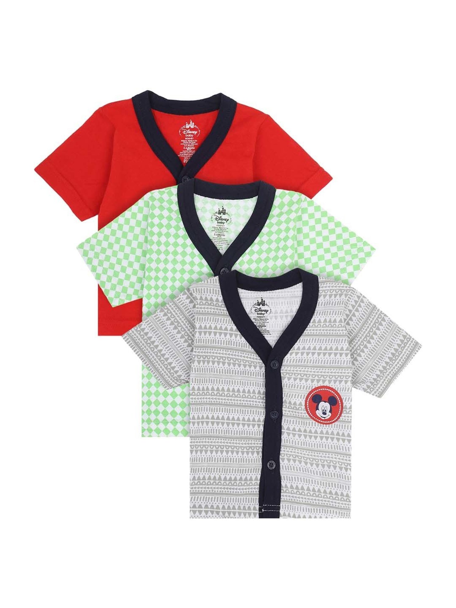 Bodycare Kids Multicolor Cotton Printed T-Shirt (Pack of 3)