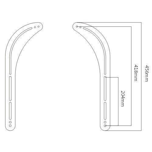 Impact Mounts Universal Steel Sound Bar Soundbar Speaker Bracket Mount Above Below Tv