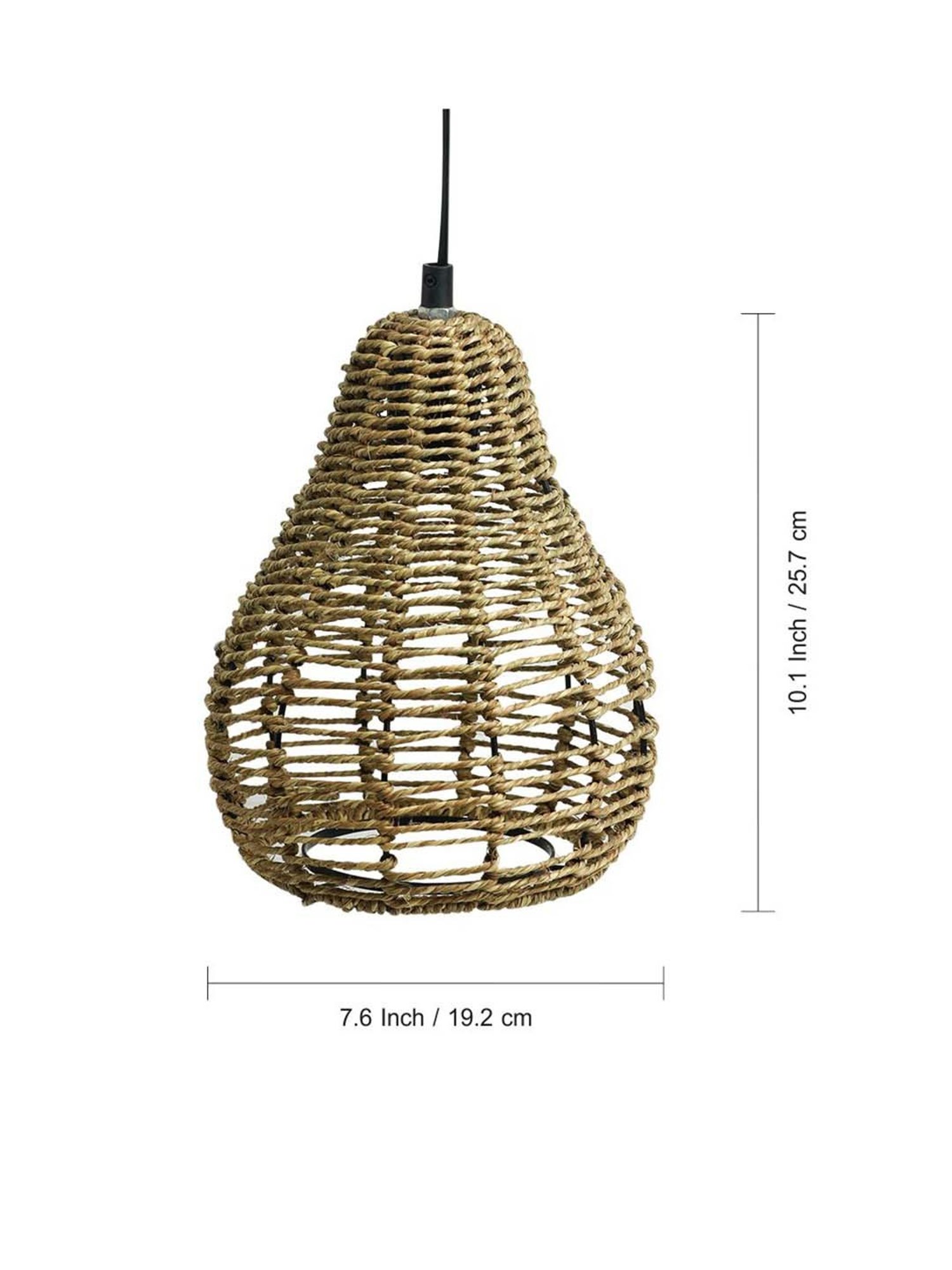 ExclusiveLane Paradise Brown Iron Handwoven Hanging Pendant Lamp