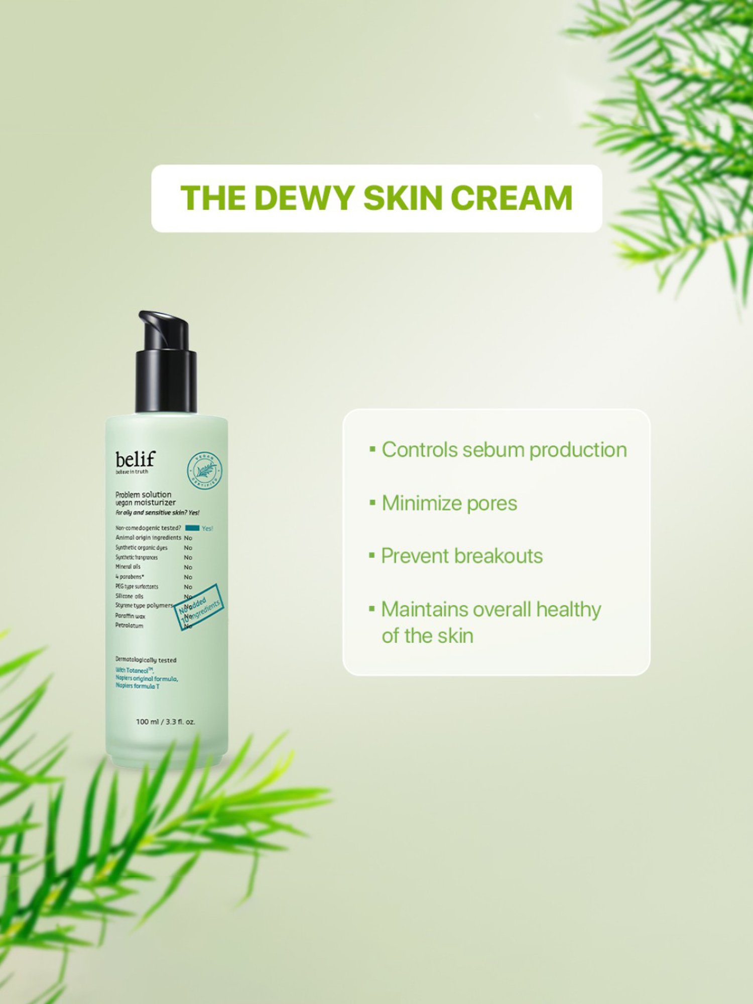 Belif Problem Solution Vegan Moisturizer - 100 ml