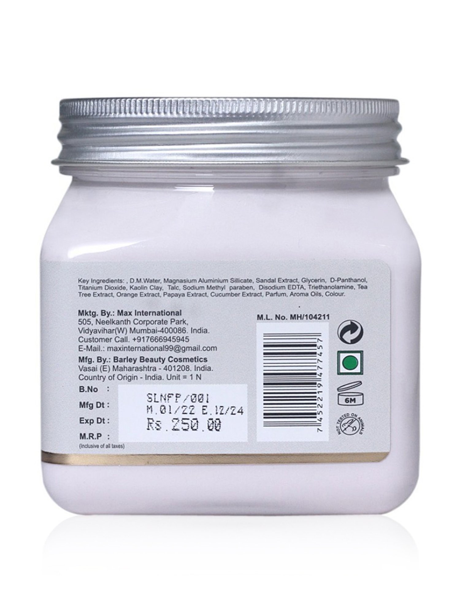 Jeva Skin Lightening Face Pack - 380 ml