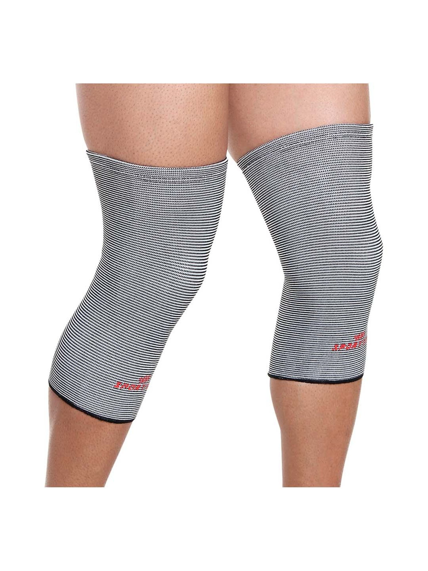 SportSoul Black & White Premium Compression Knee Support (Medium)