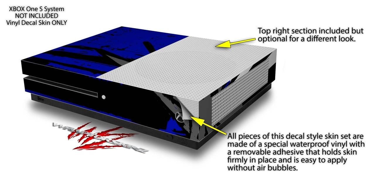 Baja 0040 Blue Royal - Decal Style Skin Set fits XBOX One S Console and 2 Controllers (XBOX SYSTEM SOLD SEPARATELY)