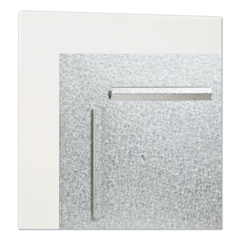U Brands Floating Glass Ghost Grid Dry Erase Board 47x35 White Frosted Frameless 2799U00-01