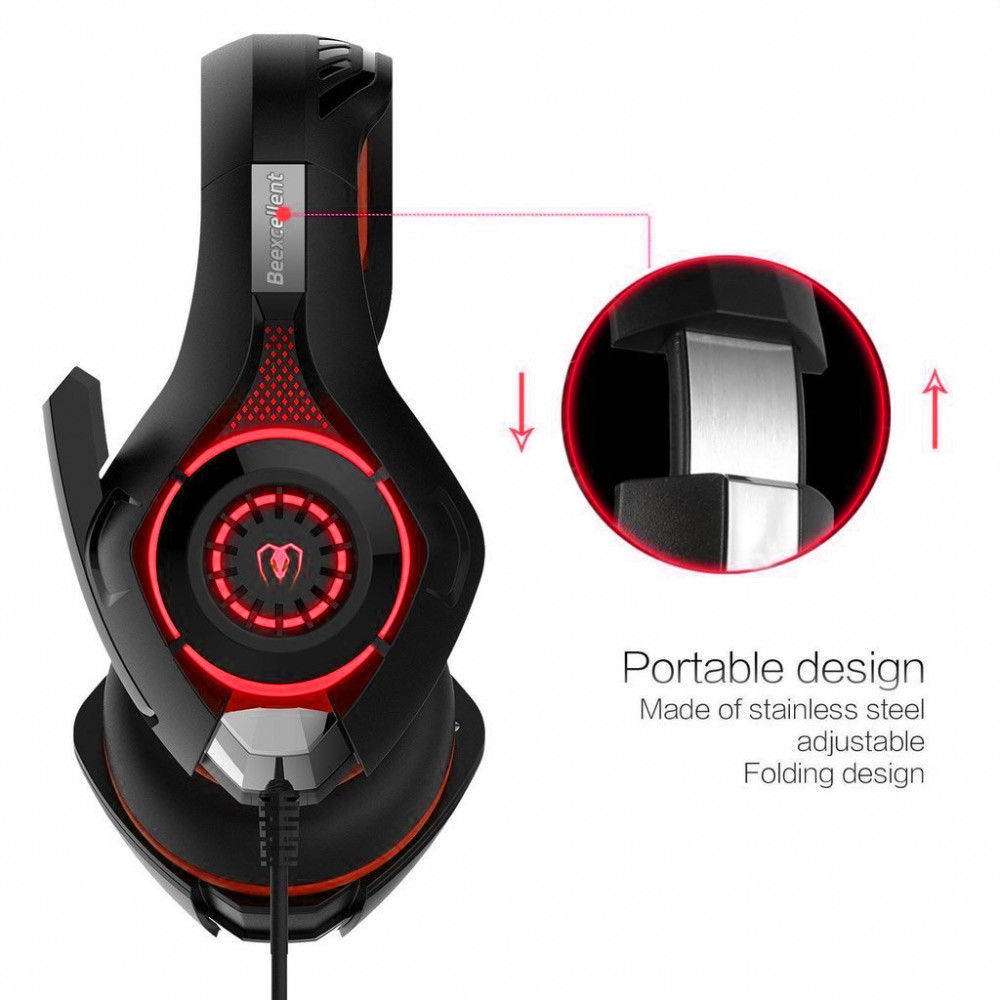 Beexcellent GM-1 Stereo Bass Surround Gaming Headset for PS4 New Xbox One PC Mic