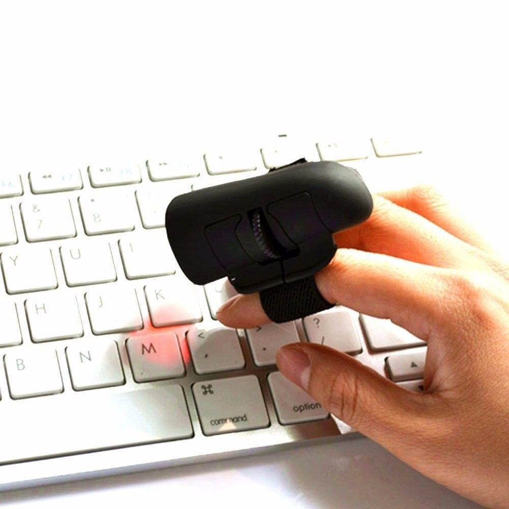 Mini Finger Mouse Wireless USB Optical Lazy Ring Mouse Mice for Laptop PC