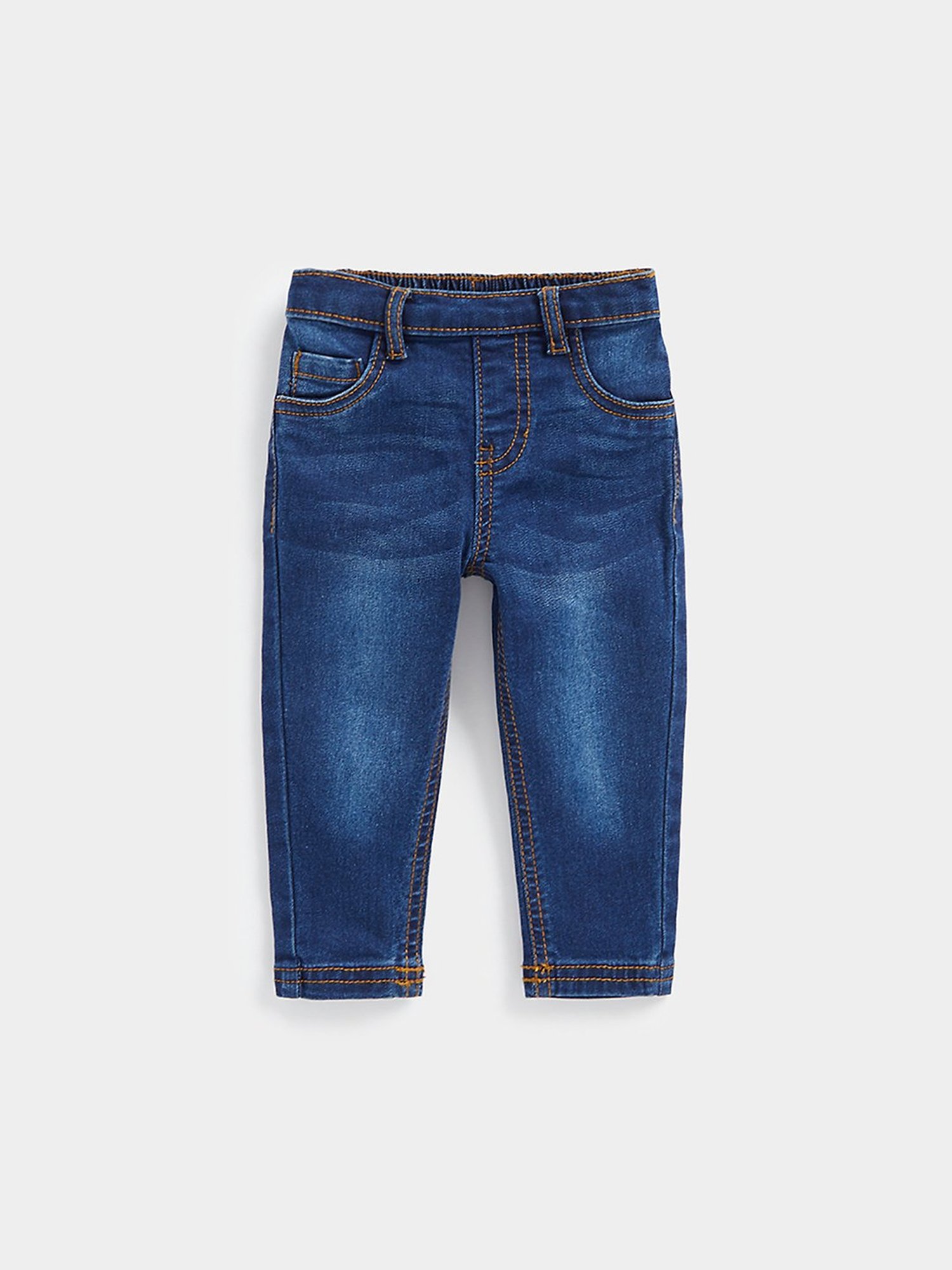 Mothercare Kids Blue Solid Jeggings