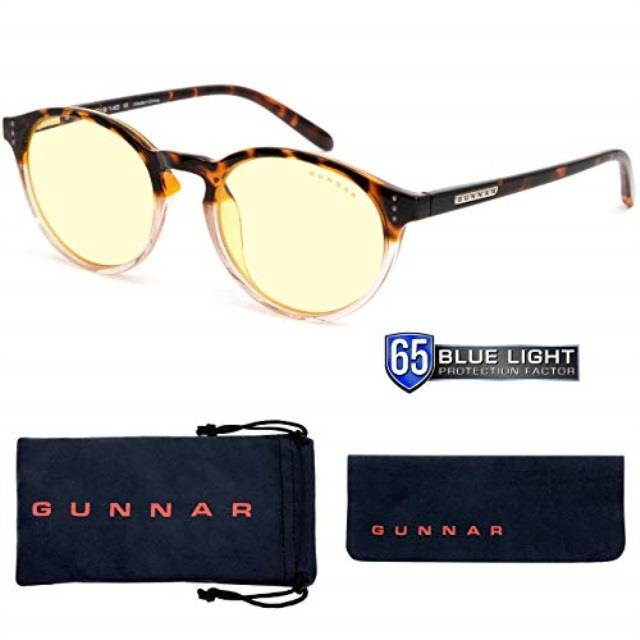 gaming glasses | blue light blocking glasses | attache/tortoise/rose fade by gunnar | 65% blue light protection, 100% uv light, antireflective to protect & reduce eye strain & dryness