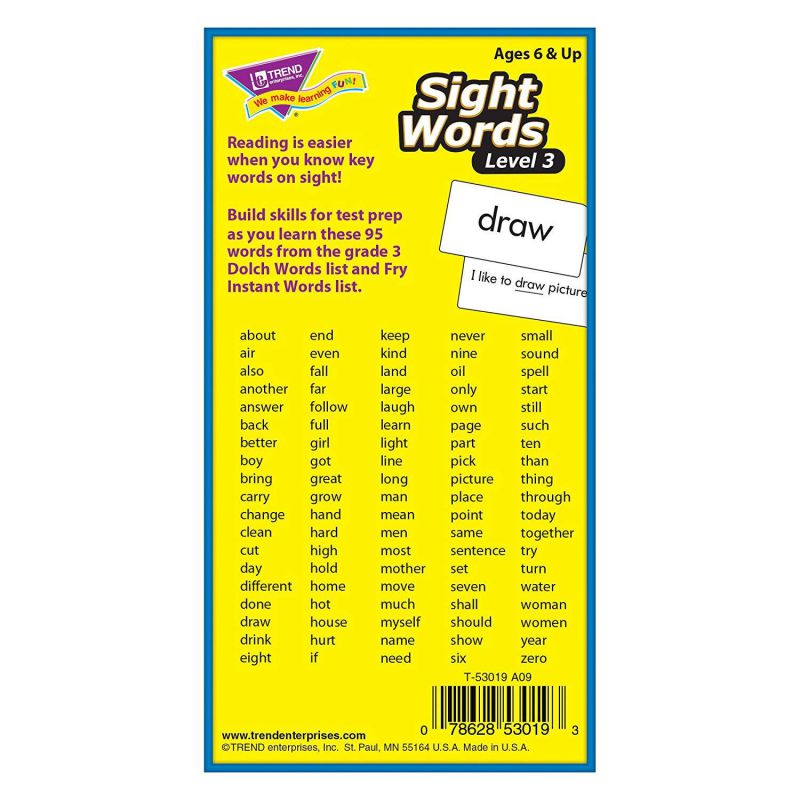 Sight Words&ndash;Level 3: Skill Drill Flash Cards