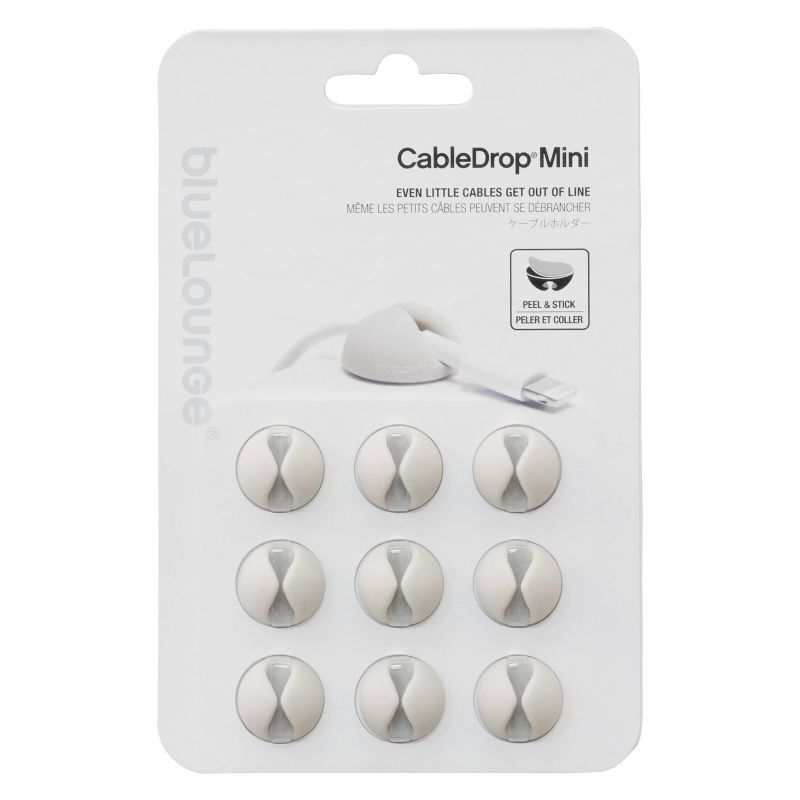 9pk CableDrop Mini Cable Router White - BlueLounge