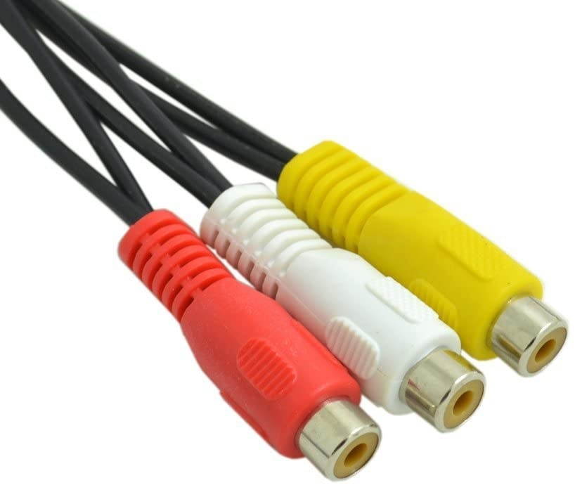 Oiyagai 1Pc RCA Cable 3 RCA Female Jack to 6 RCA Male Plug Splitter Audio Video Av Adapter Cable10 Inches