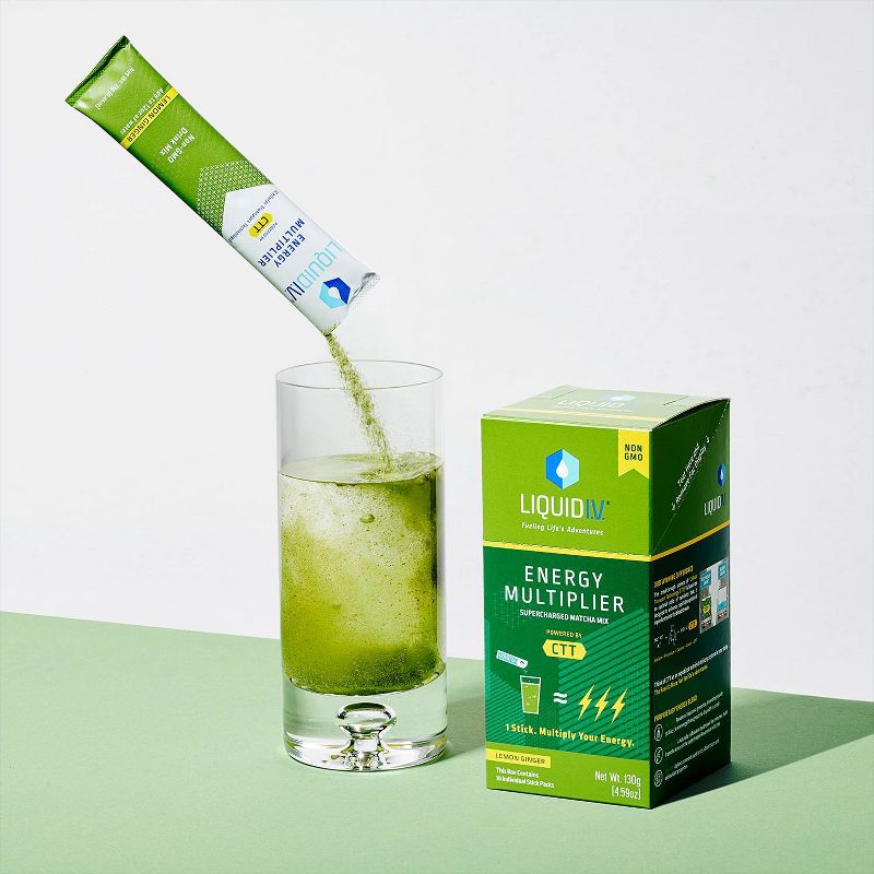 Liquid I.V. Energy Multiplier Supplements - Lemon Ginger - 10ct