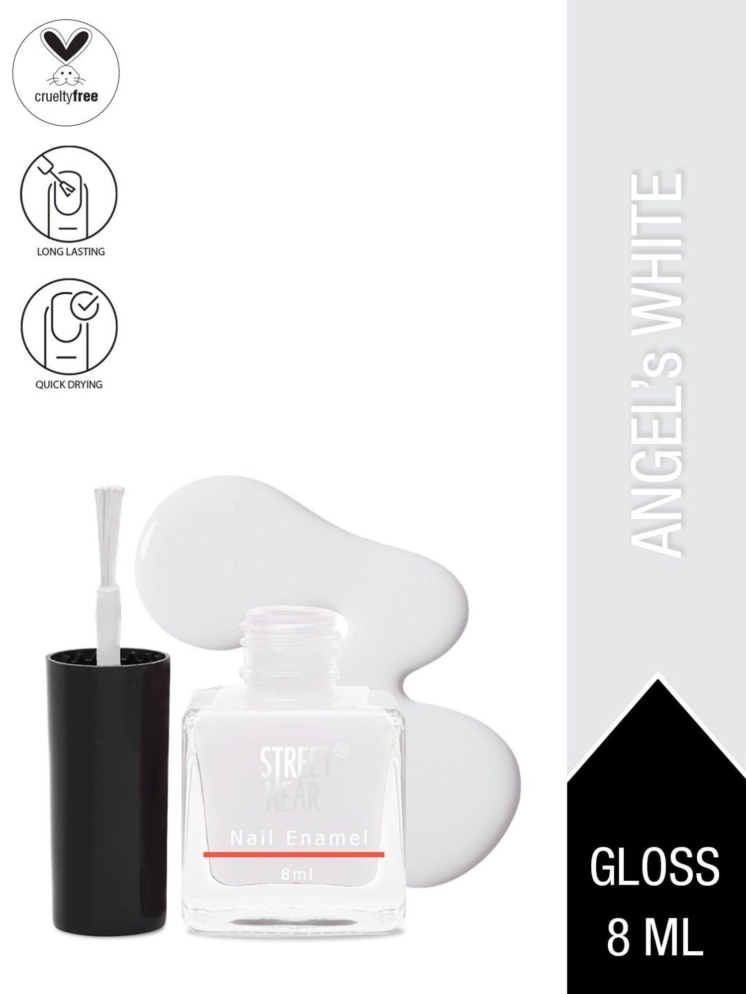 Street Wear Gloss Nail Enamel Angel's White - 8 ml