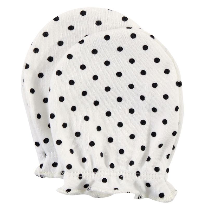 Hudson Baby Infant Girl Cotton Scratch Mittens, Rose, 0-6 Months