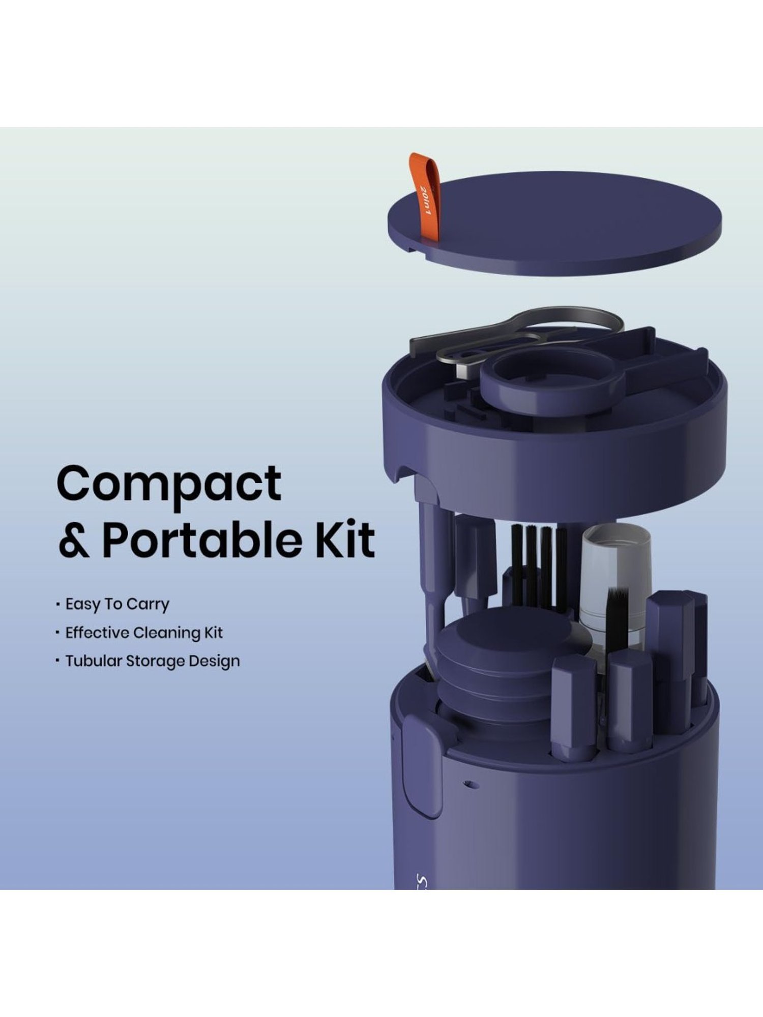 GRIPP 4 in 1 Professional Screen Cleaner Kit Includes Screen Cleanser Spray 150ml (Blue)