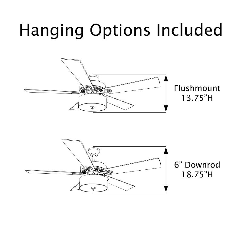 52" 5-Blade LED Woven Rope Lighted Ceiling Fan - River of Goods