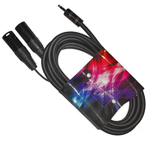 EMB - 3.5-2XM12F16G - 3.5mm (1/8" TRS) to DUAL XLR Male 12Ft. 16G Balanced Cable