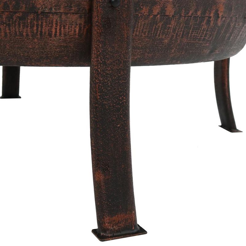 DeckMate 30371 Avondale Outdoor Backyard Patio Portable Steel Fire Bowl Fire Pit, Antiqued Copper Finish