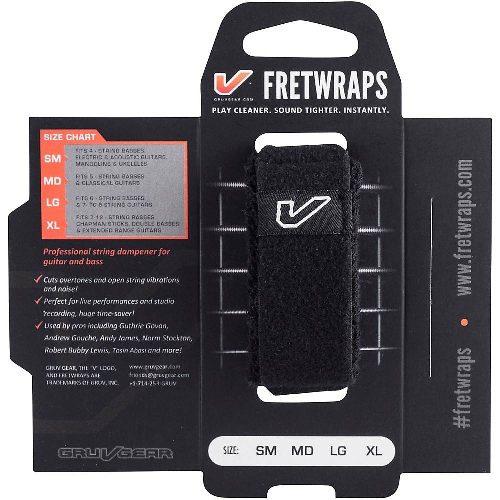 Gruv Gear FretWraps String Muters 1-Pack Black Small