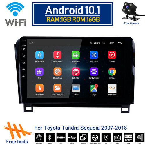 For TOYOTA Sequoia Tundra 10.1'' Android 8.1 Car Radio Head Unit GPS w/ Camera