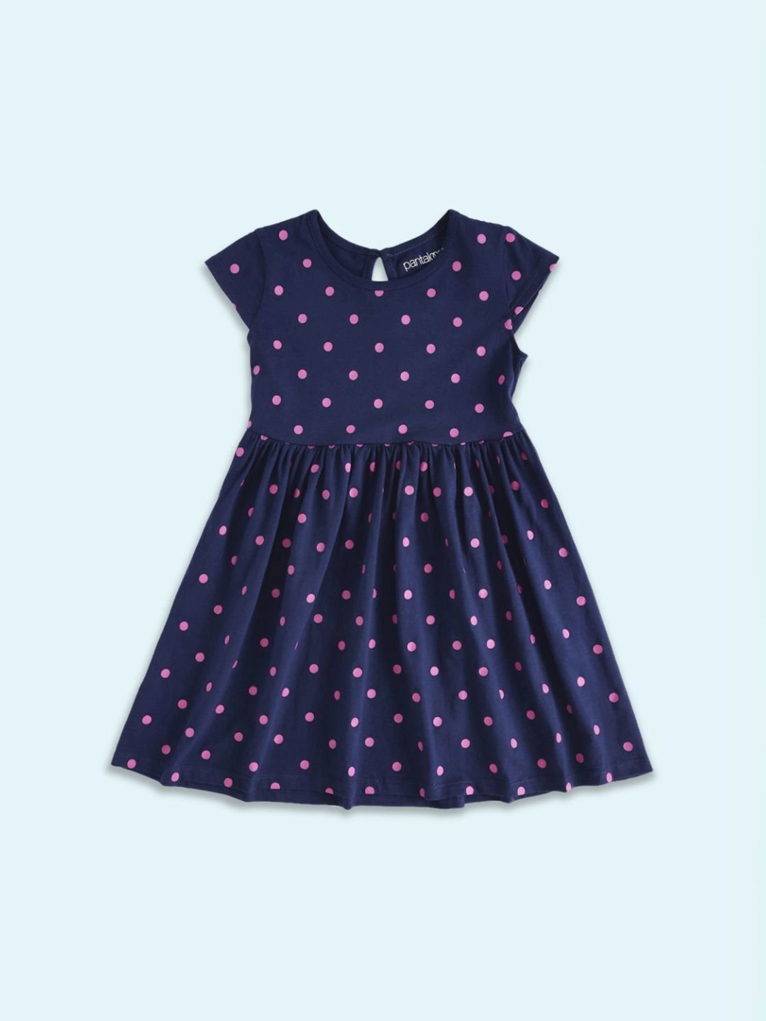 Pantaloons Junior Navy Cotton Printed Dress