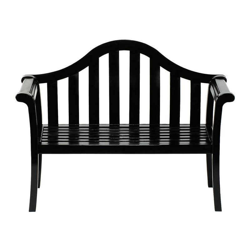 53" Eucalyptus Camelback Bench Black - ACHLA Designs