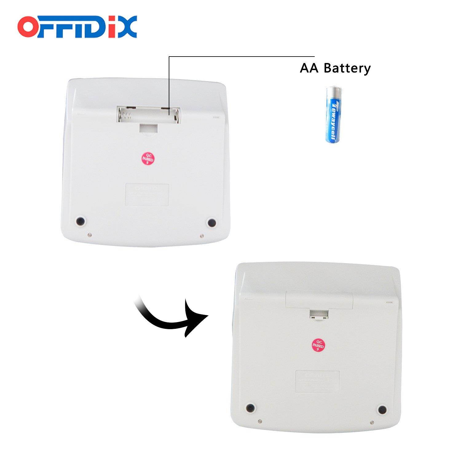 OFFIDIX Office Calculators Desktop Calculator,Basic Calculators, Solar Battery Dual Power Electronic Calculator Portable 12 Digit Large LCD Display Calculator Large Calculator