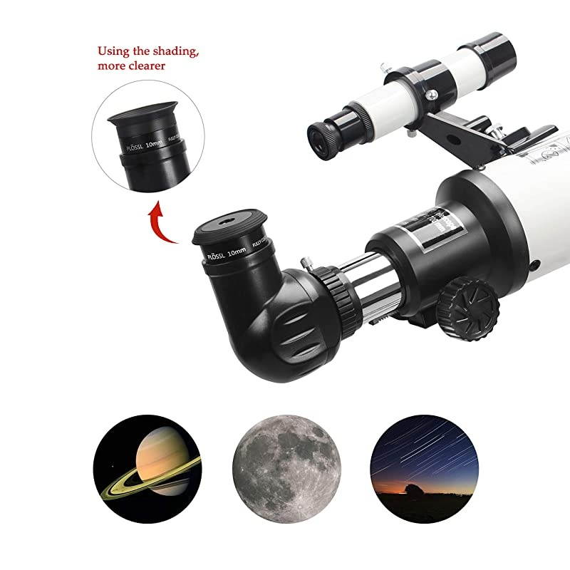 for Adults, 70mm Aperture and 700mm Focal Length Professional Astronomy Refractor Telescope for Kids and Beginners - with EQ Mount, 2 Plossl Eyepieces and Smartphone Adapter