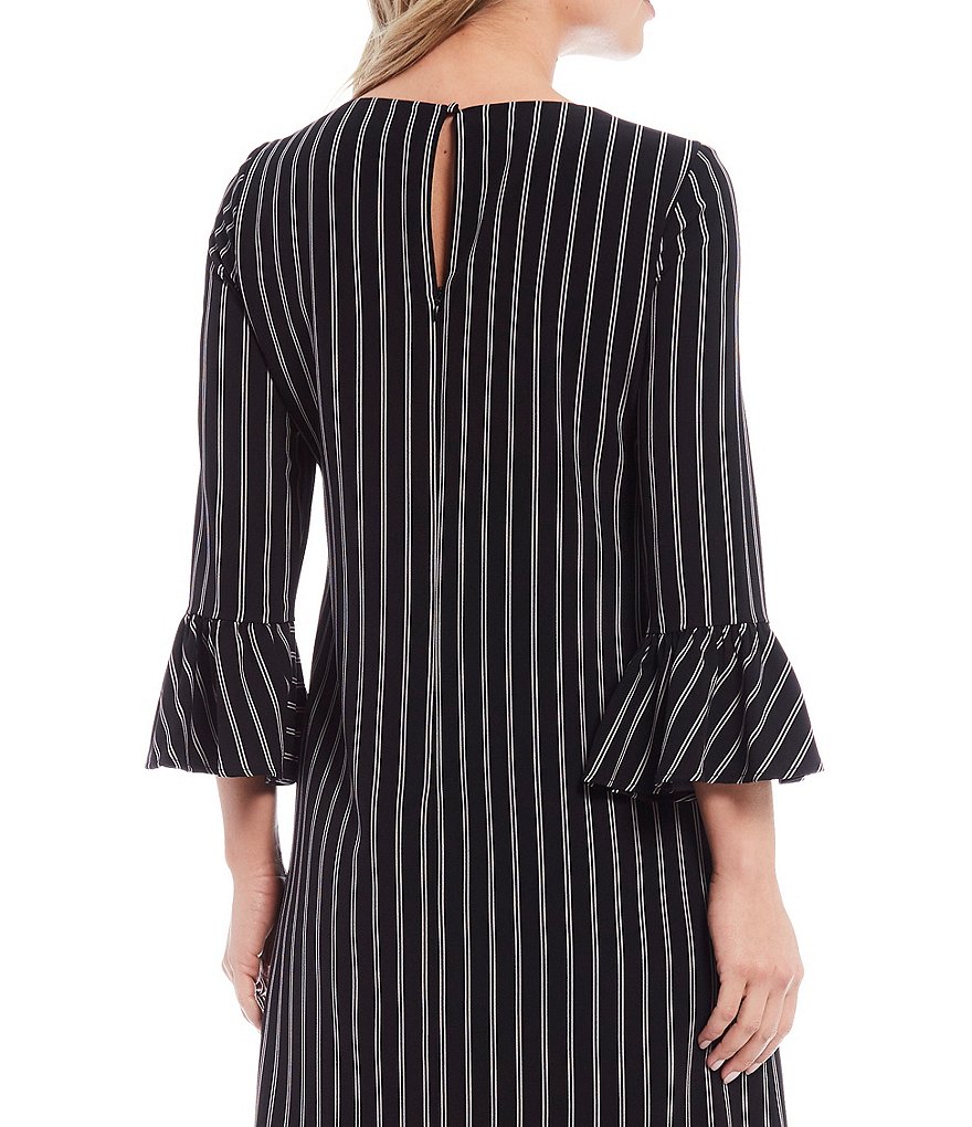Preston & York Renee Stripe Flutter Sleeve Dress