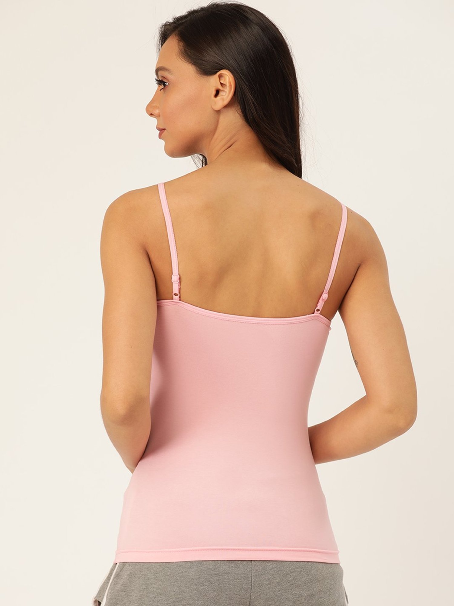 Lady Lyka Multicolor Cotton Camisole (Pack Of 2)